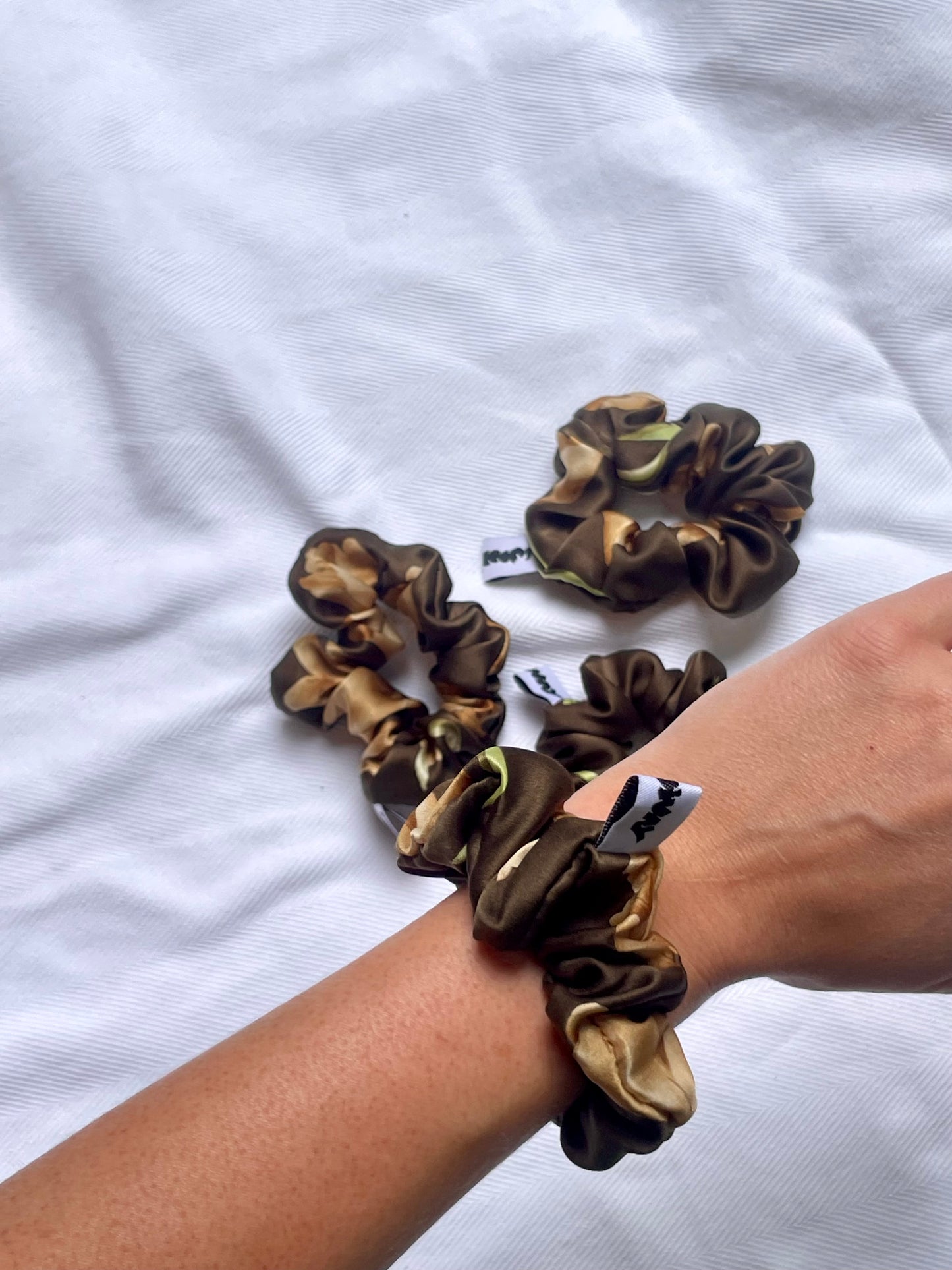 Silk Scrunchie olive garden