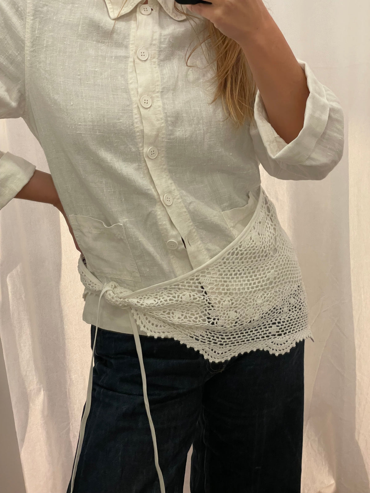 Filet Lace belt #6 (ab XL)