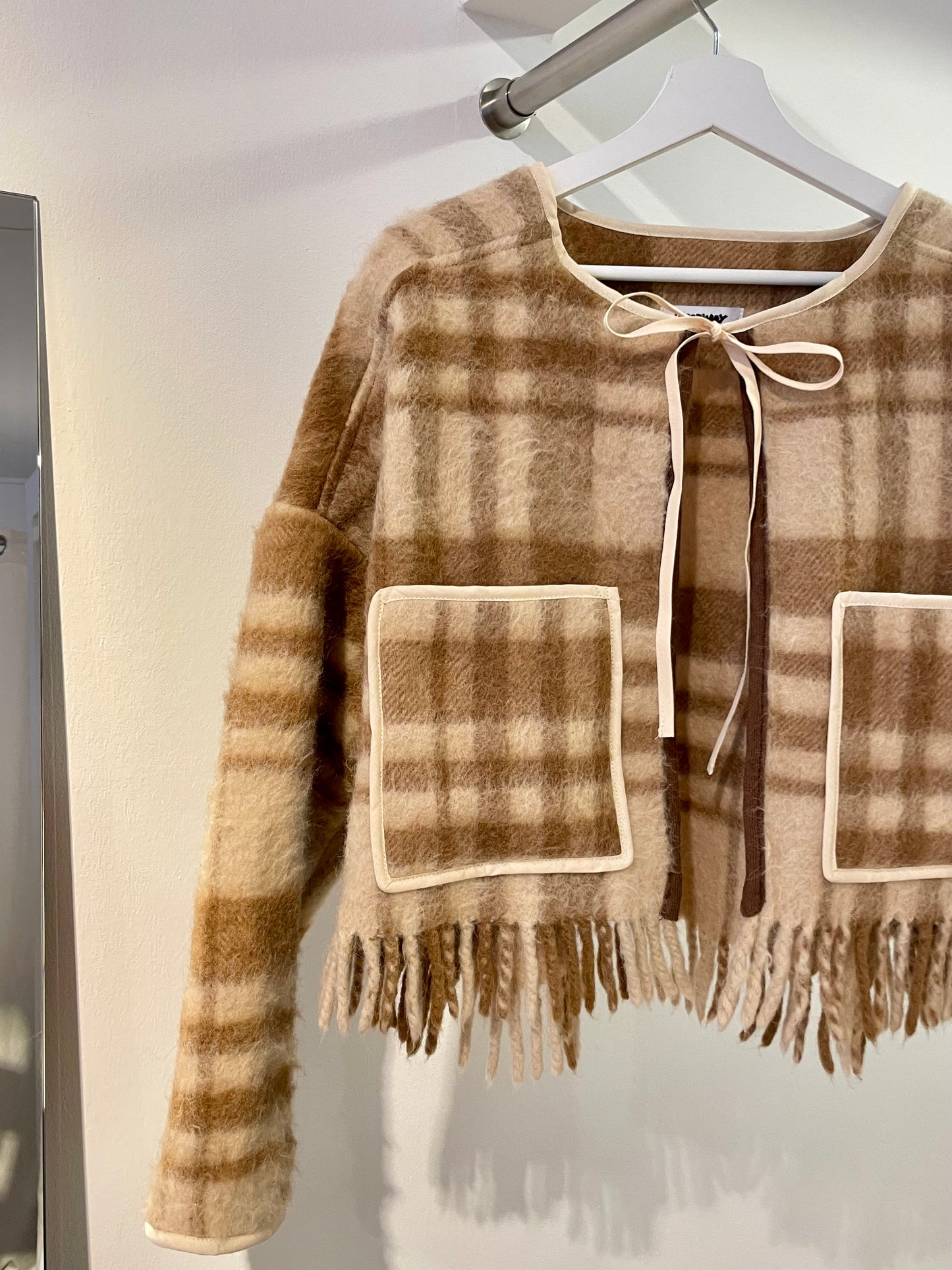 Jacke Emmi Long soft camel / S-XL