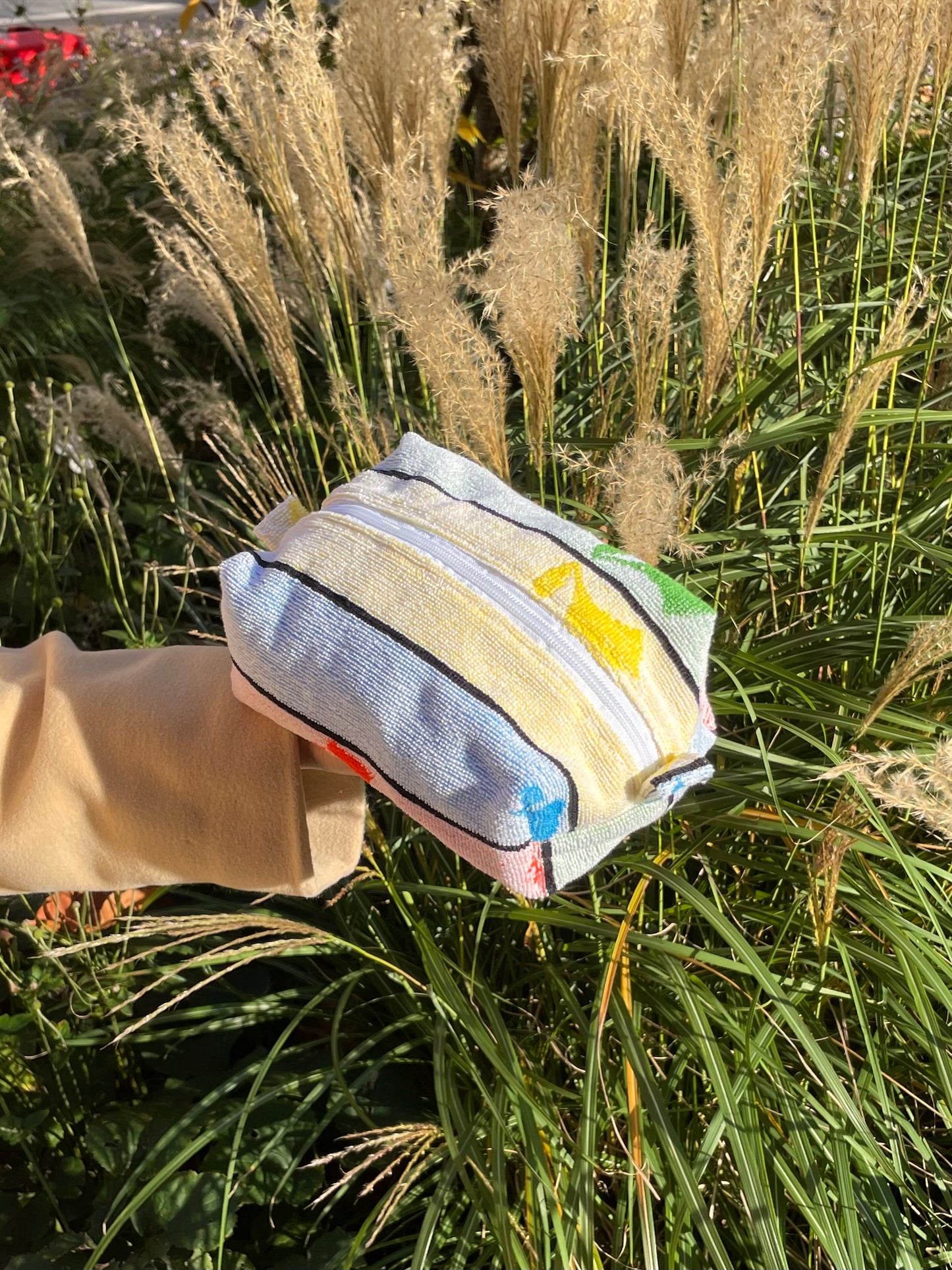 Cosmetic bag good stripes