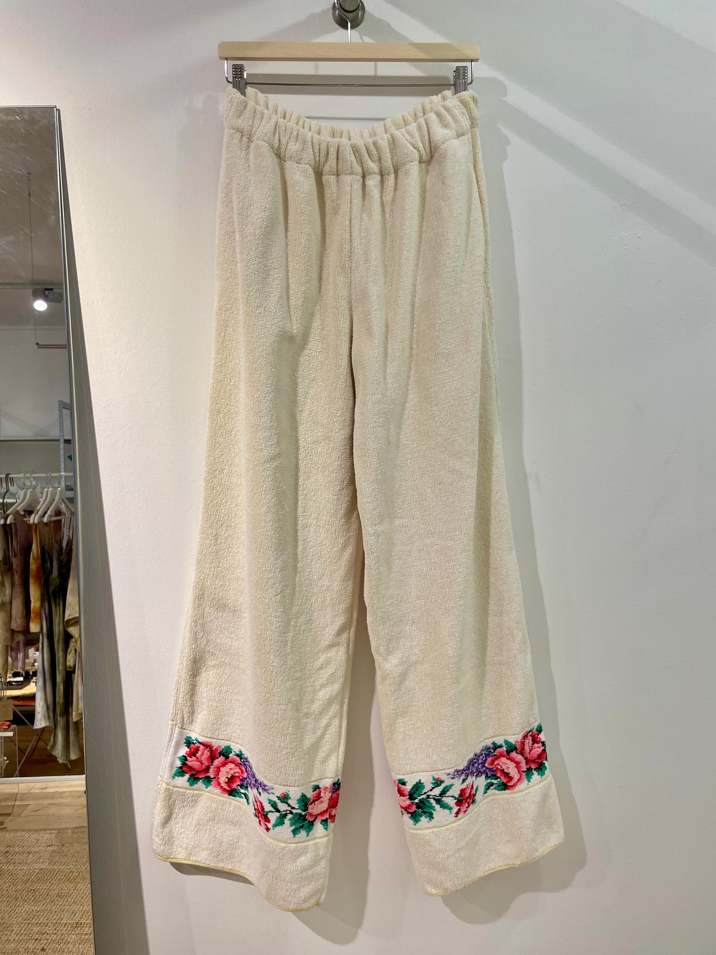 Frottee Pants vintage flower / XL