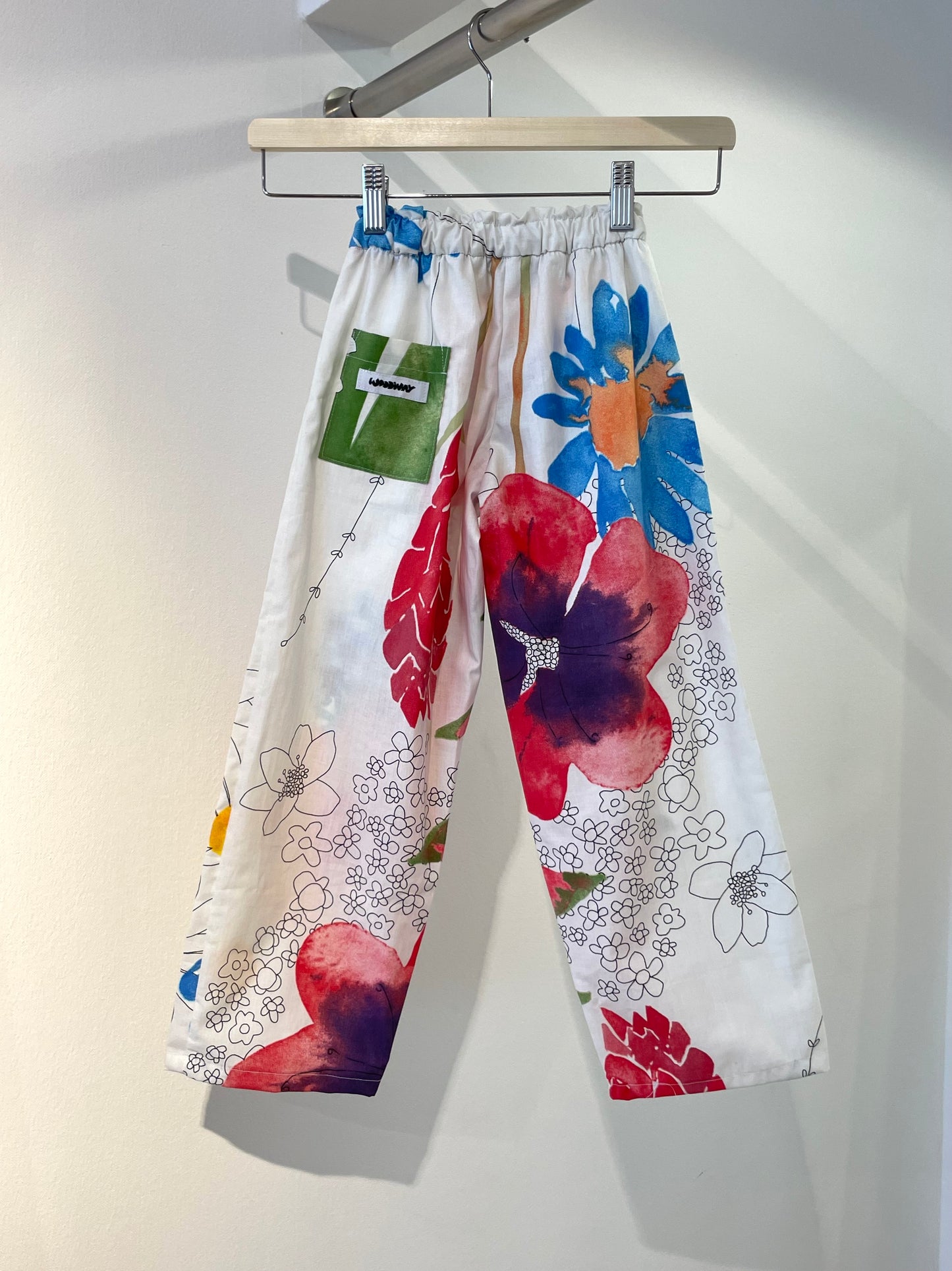 Kids pants fleurs aquarelle - 6y/116-122cm