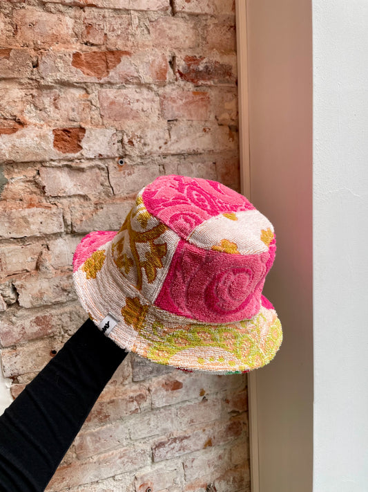 Reversible Bucket Hat romantic summer / L