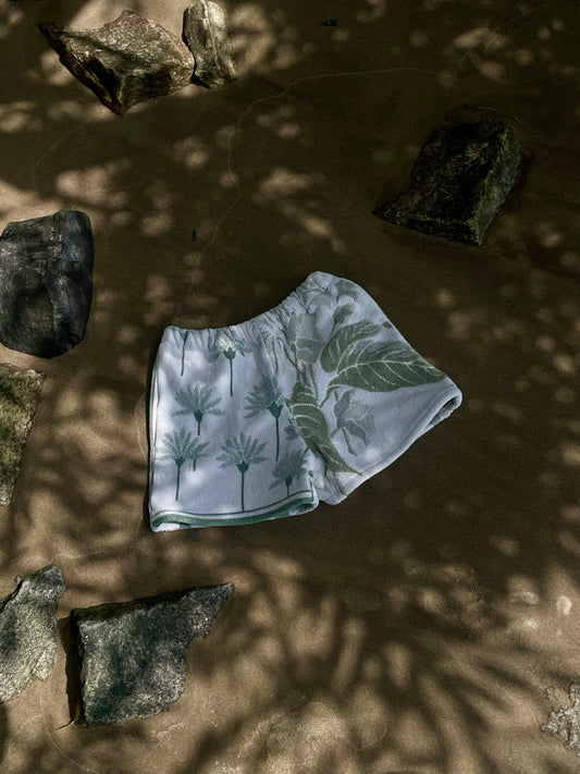 Frottee Shorts mint garden / M