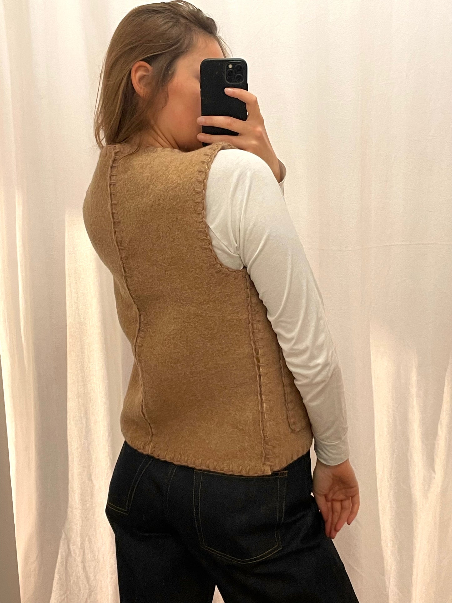 Weste Adan soft camel / S