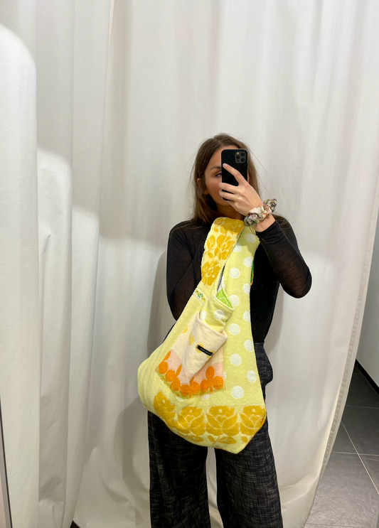 Reversible XXL Shopper green&yellow