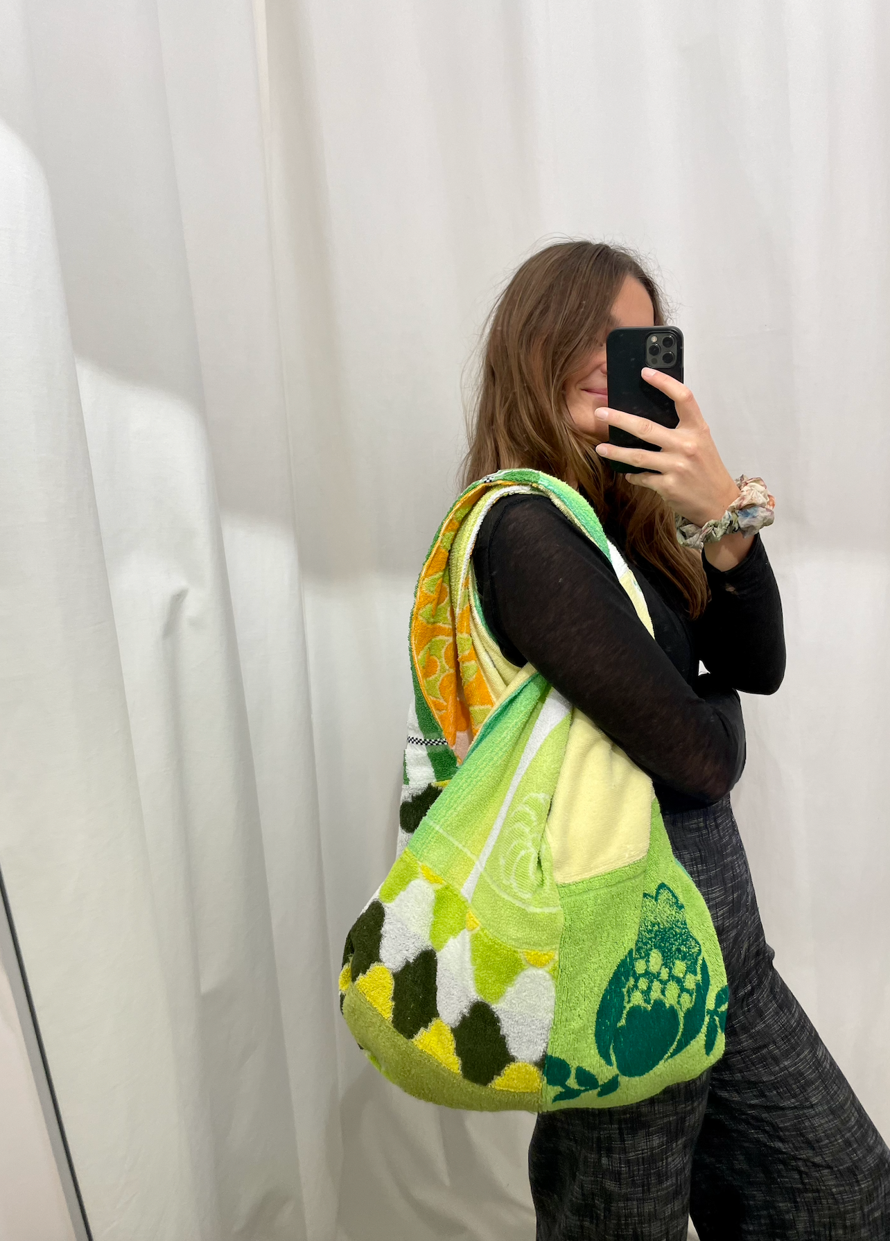 Reversible XXL Shopper green&yellow