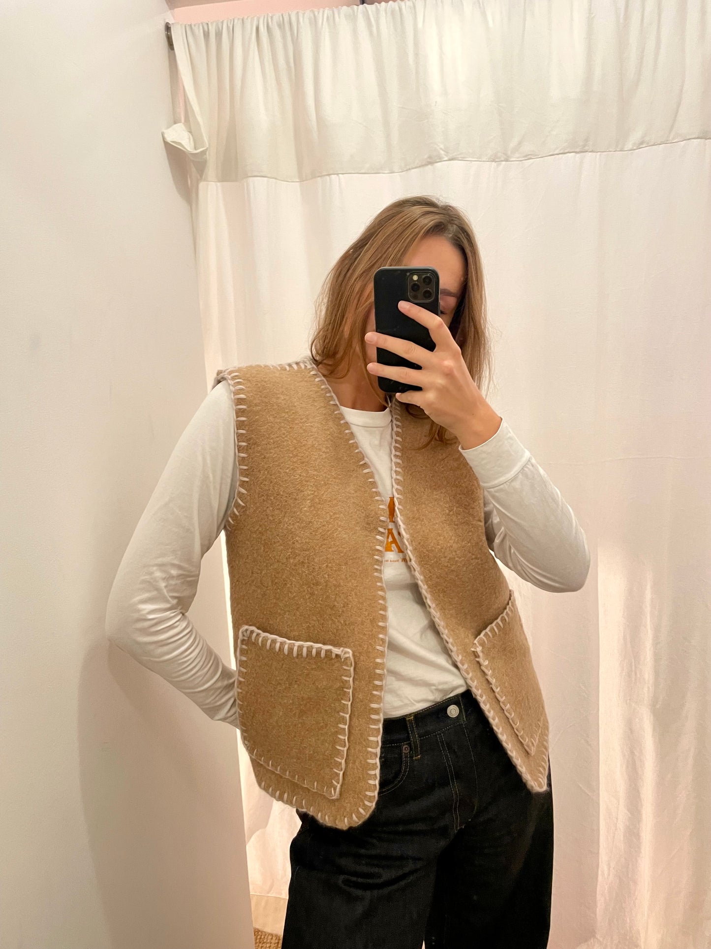 Weste Adan soft camel / L