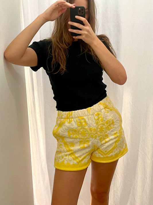 Frottee Shorts bright ornament / M