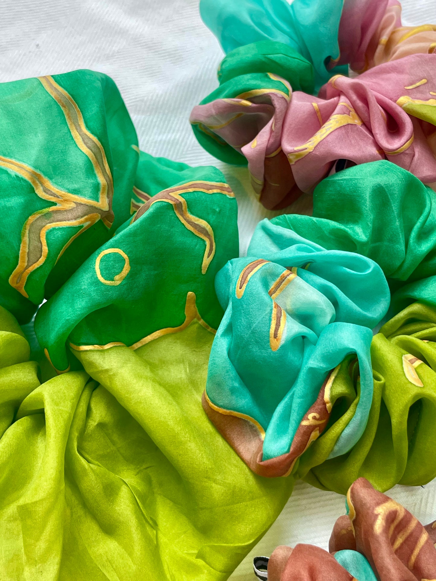 Silk Scrunchie spring palette