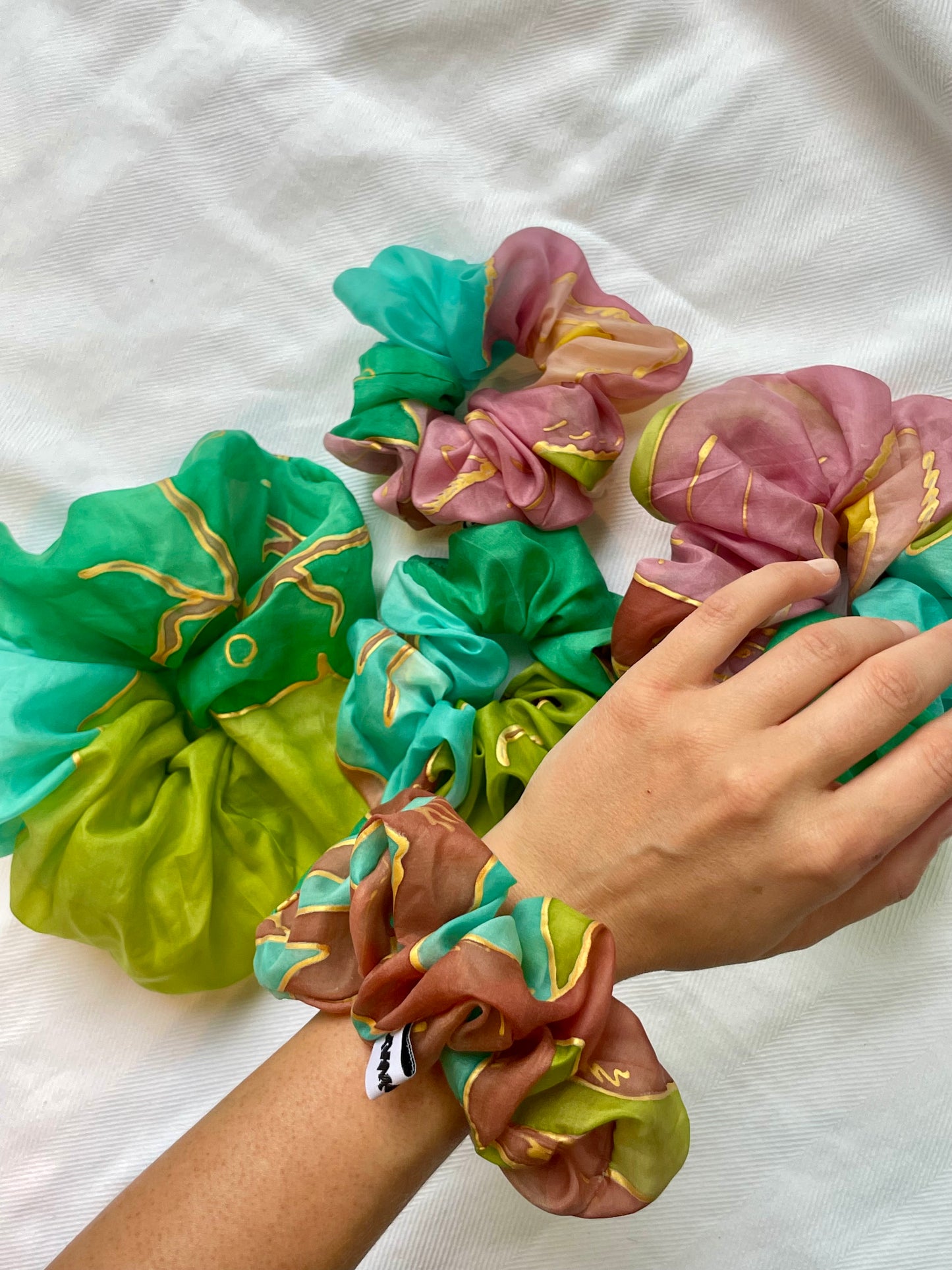 Silk Scrunchie spring palette
