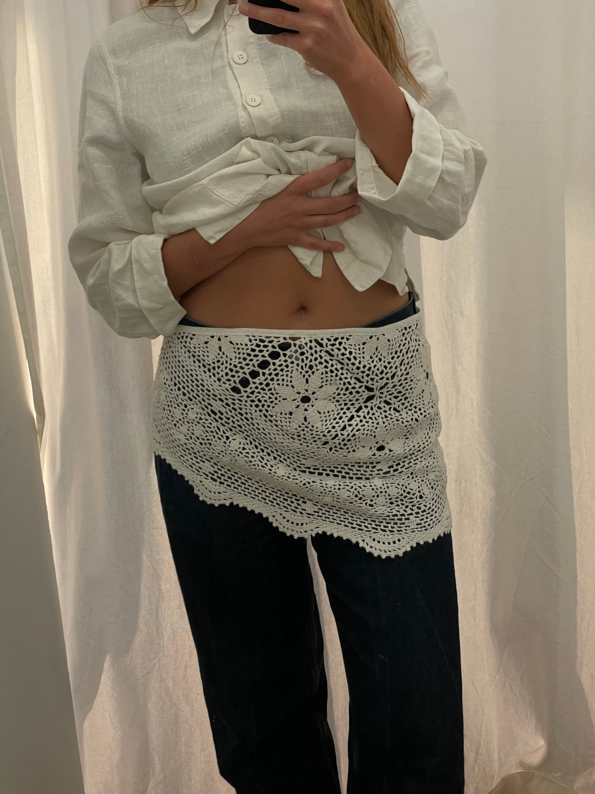 Filet Lace belt #6 (ab XL)