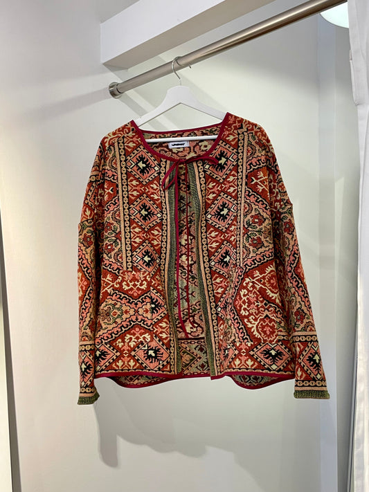 Jacke Emmi bordeaux jacquard / S-XL