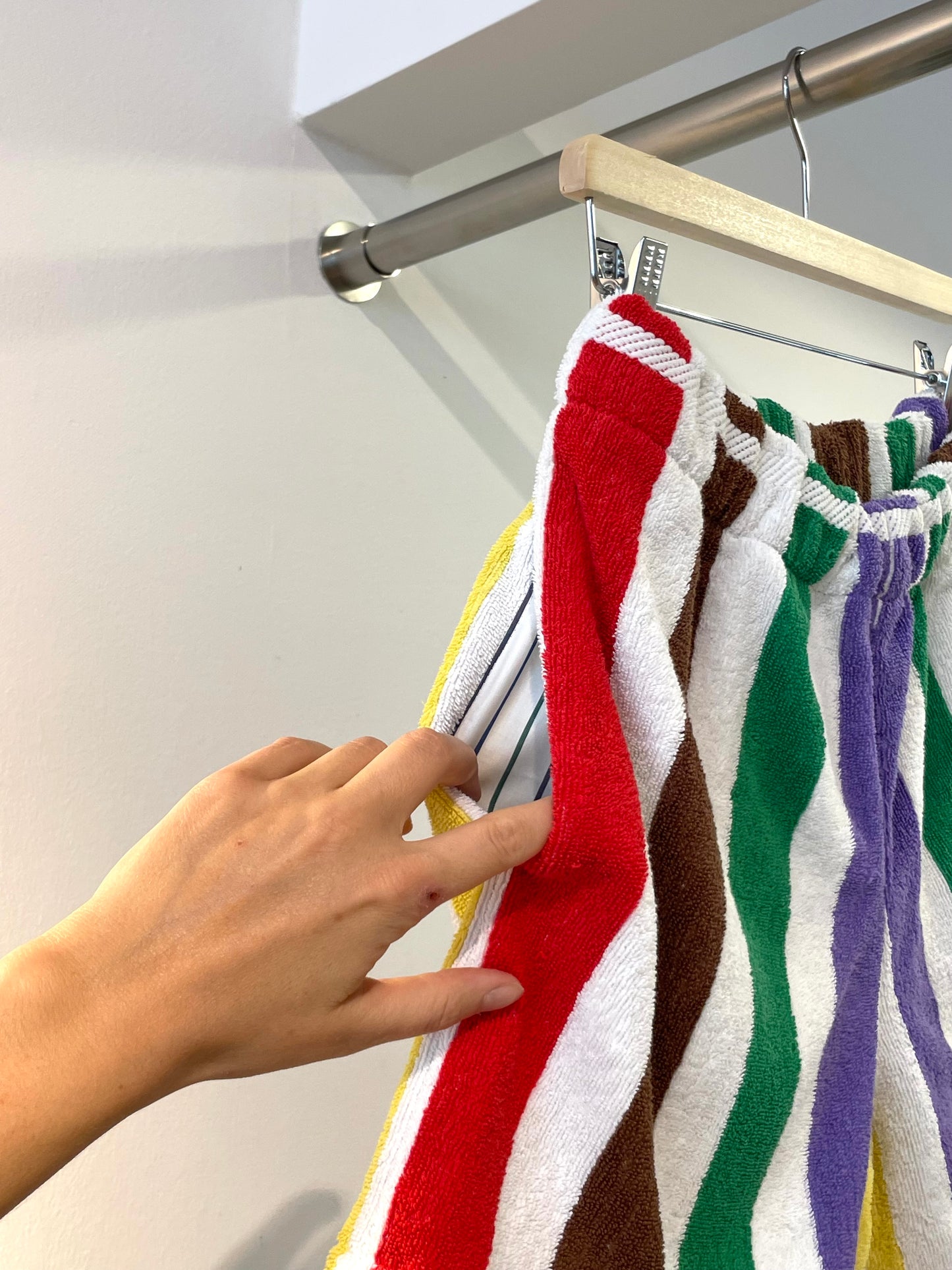 Frottee Shorts stripey colors / M