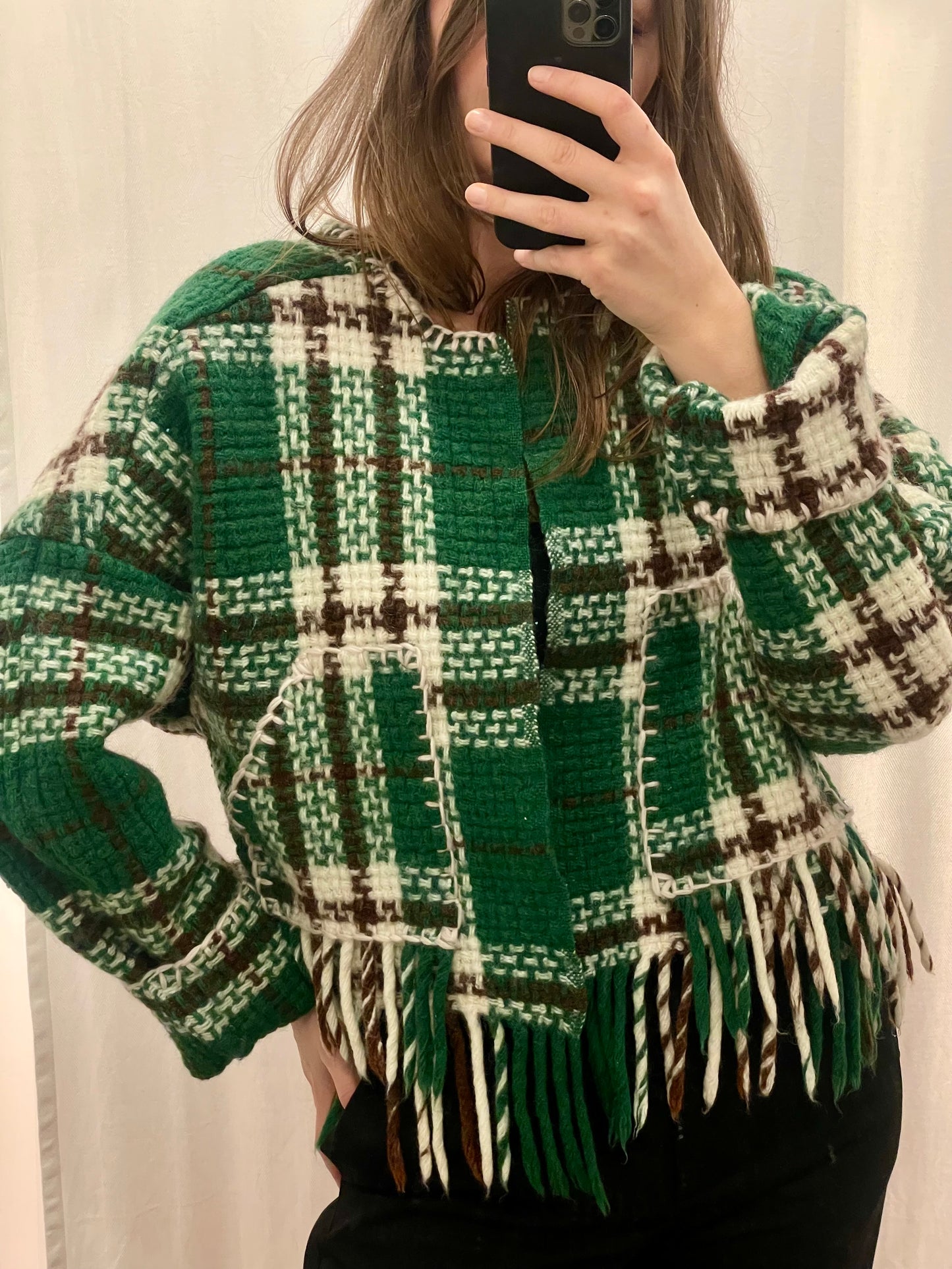 Jacke Emmi forest tartan/ S-XL