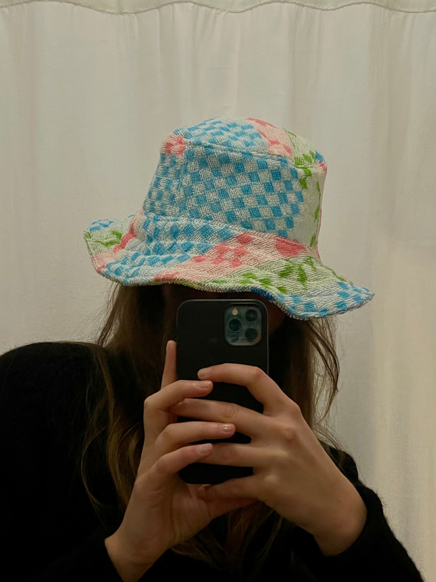 Reversible Bucket Hat spring chess / L