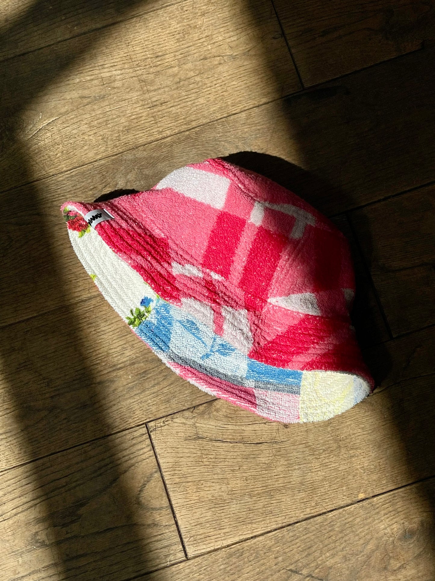 Reversible Bucket Hat patchwork flower