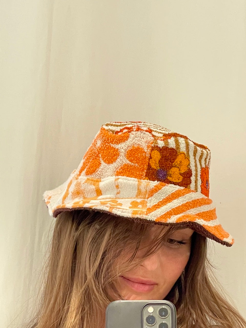 Reversible Bucket Hat 70s flow / XL