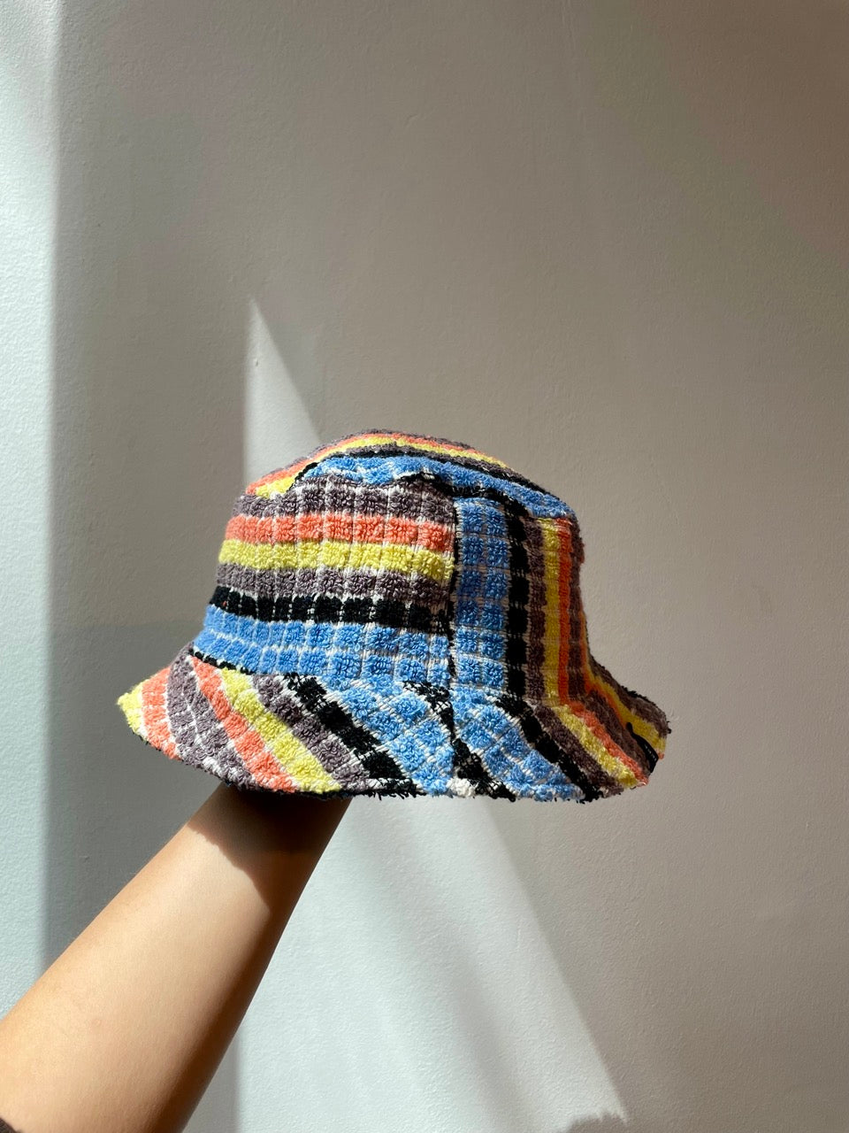 Reversible Bucket Hat blue mini chess / XL