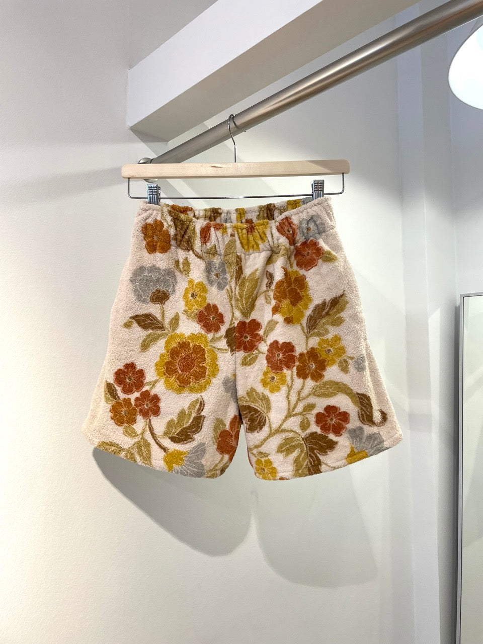 Frottee Shorts velvet flower / S/M