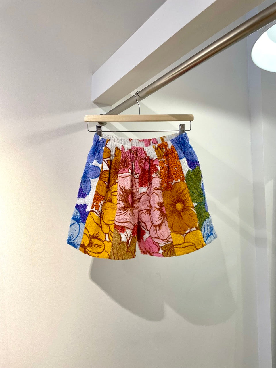 Frottee Shorts flower collage / S/M