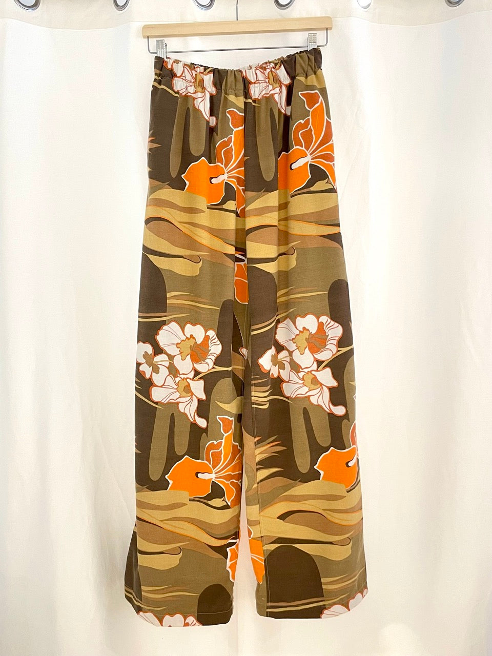 Pants chocolate flower / M