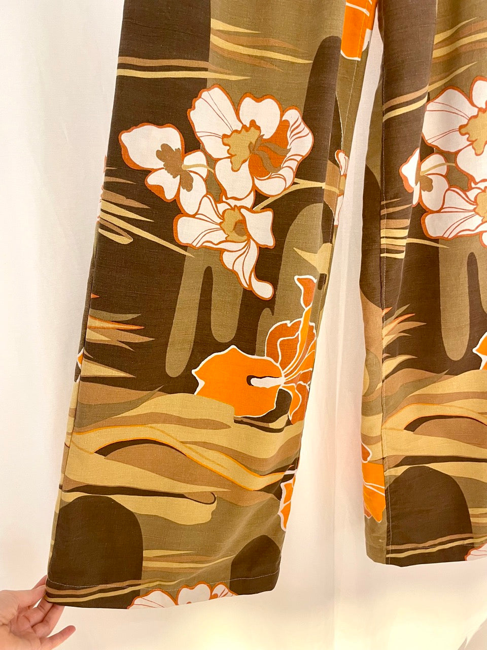 Pants chocolate flower / M