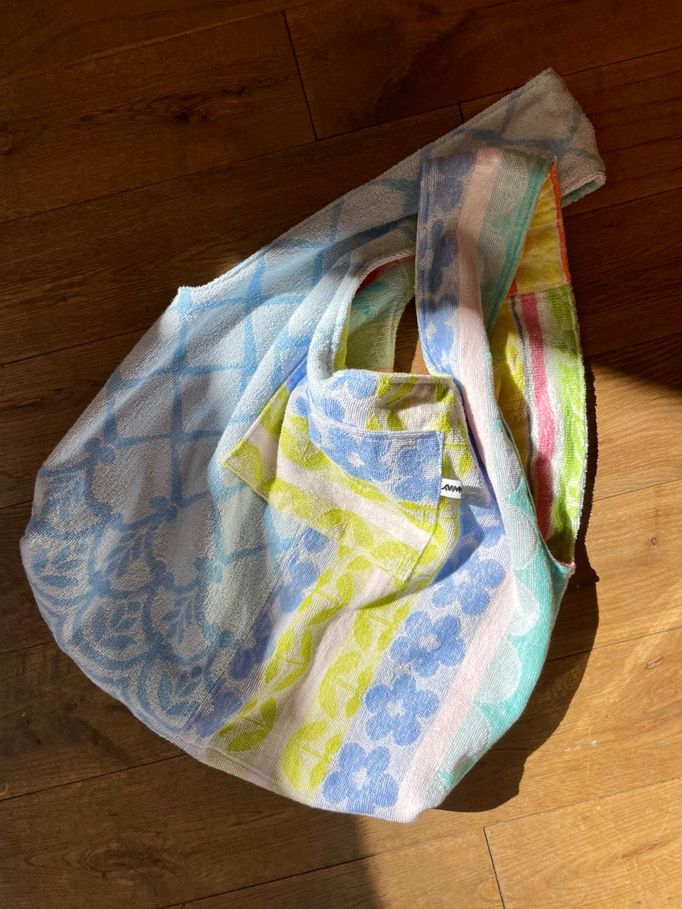 Reversible XXL Shopper pastell flowers