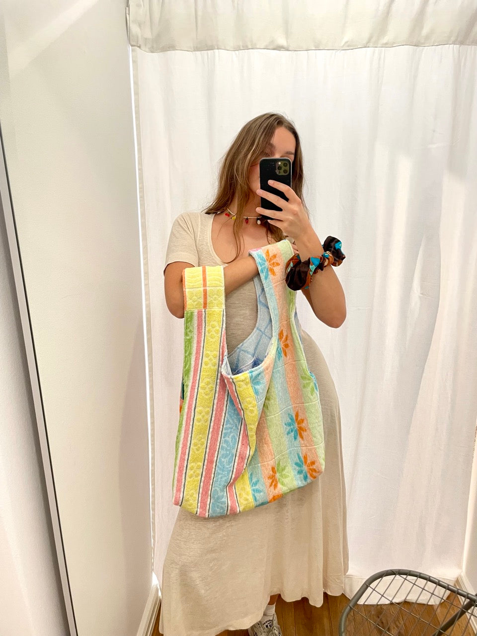 Reversible XXL Shopper pastell flowers